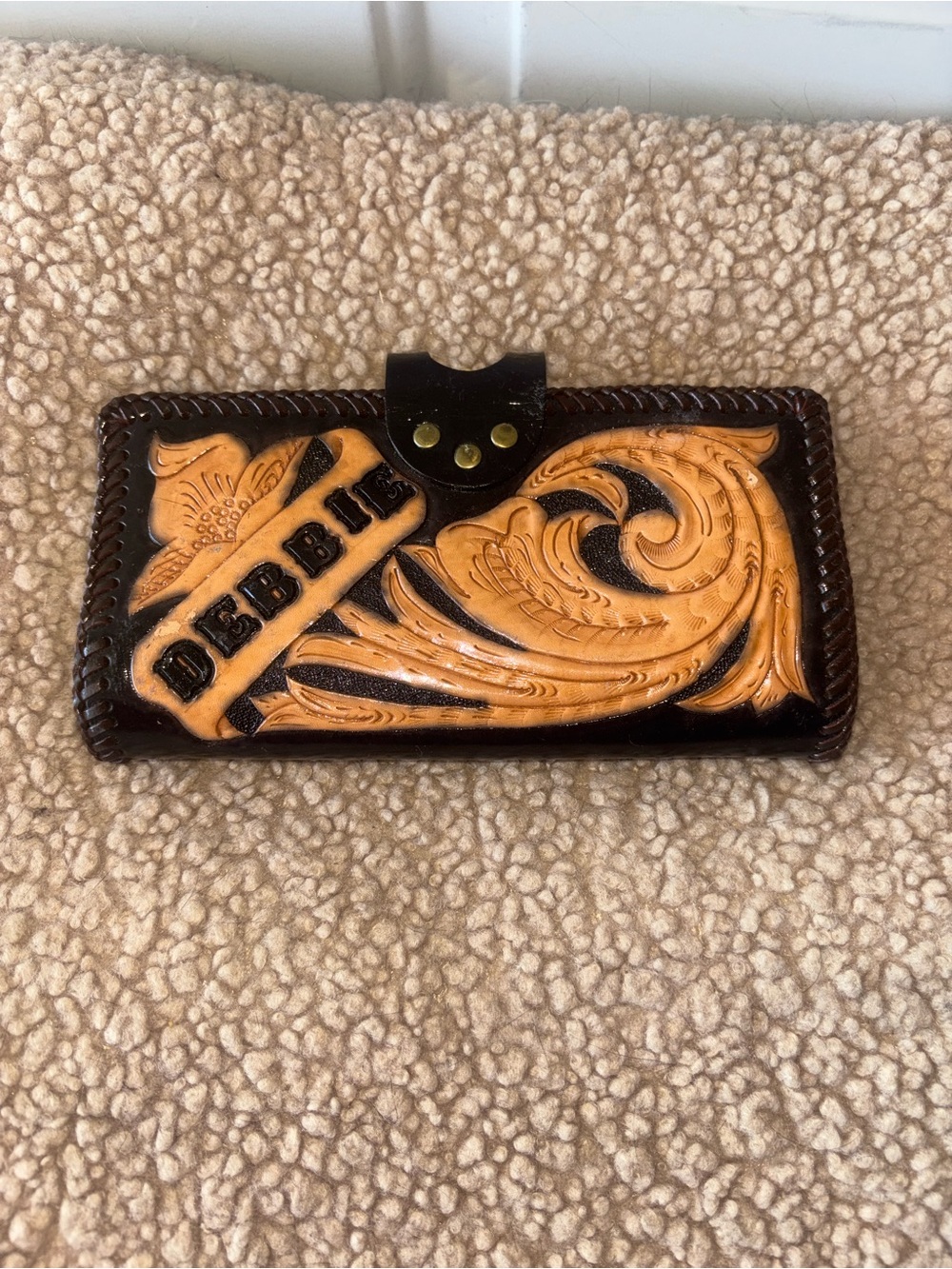 Vintage tooled leather Debbie wallet